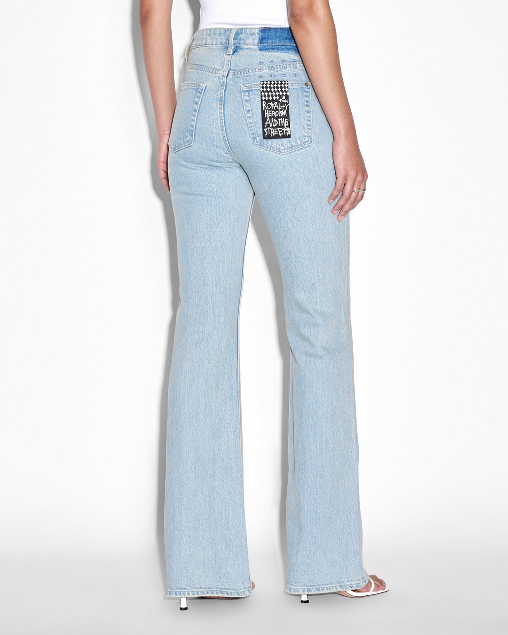 Womens Soho Dove Laced Flare Denim Jeans - Denim