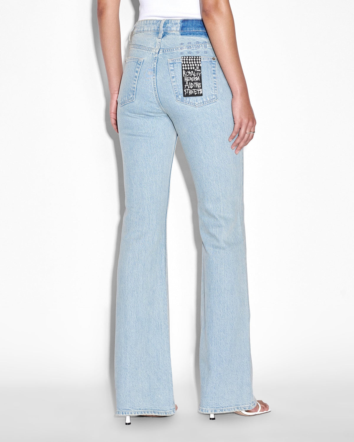 Womens Soho Dove Laced Flare Denim Jeans - Denim