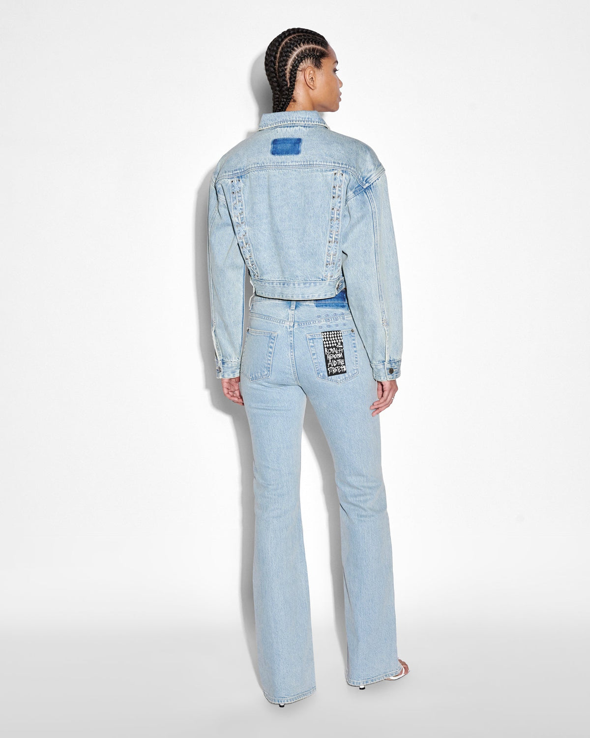 Womens Billie Jacket Dove Laced Oversized Jackets - Denim