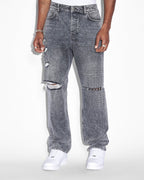 Mens Anti K Krete Relaxed Denim Jeans - Grey
