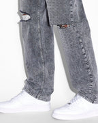 Mens Anti K Krete Relaxed Denim Jeans - Grey