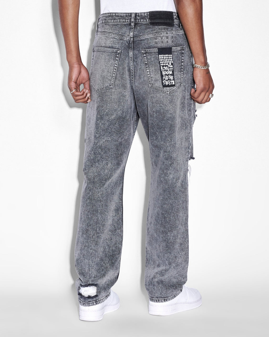 Mens Anti K Krete Relaxed Denim Jeans - Grey