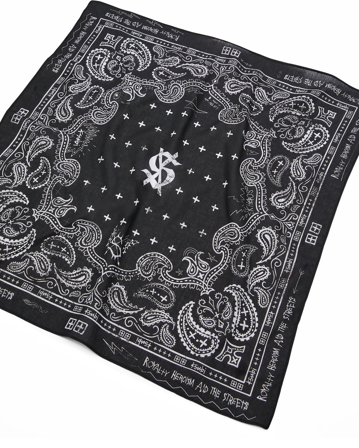 Ghosted Bandana Black/white Accessories - Black