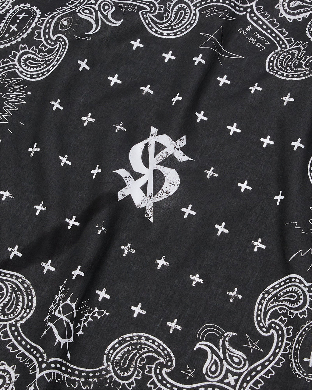 Ghosted Bandana Black/white Accessories - Black