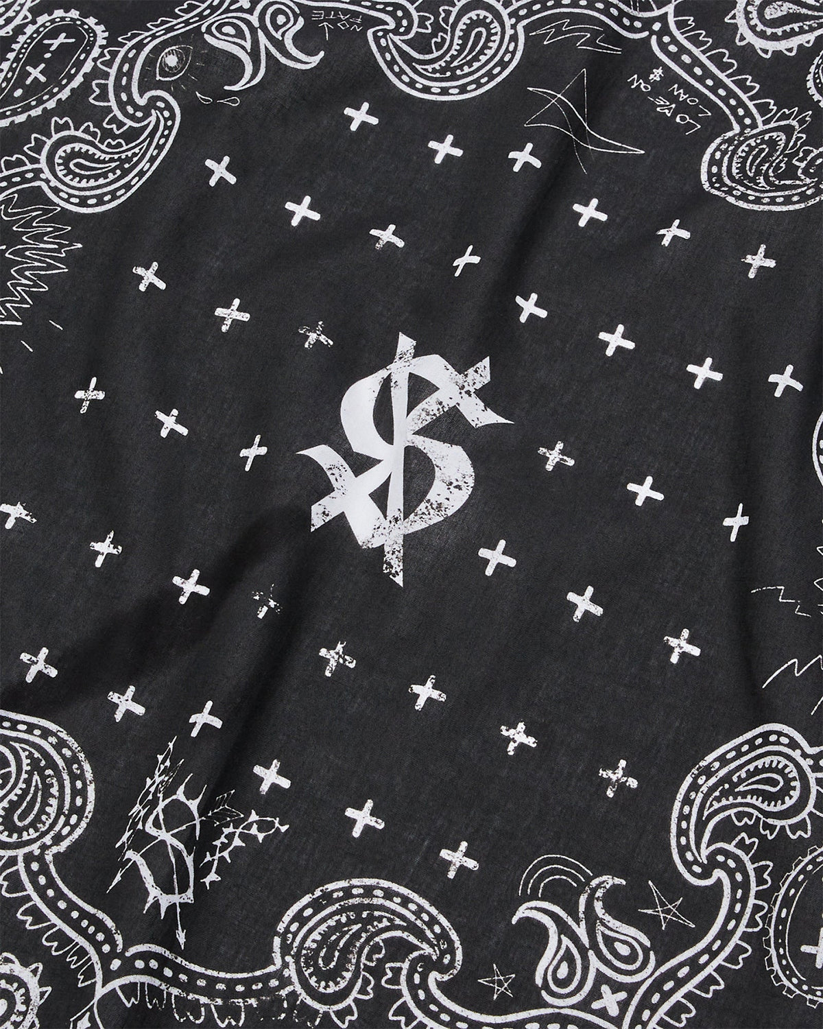 Ghosted Bandana Black/white Accessories - Black