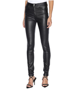 Womens Spray On Xtra Jet Black Wax Skinny Denim Jeans - Black