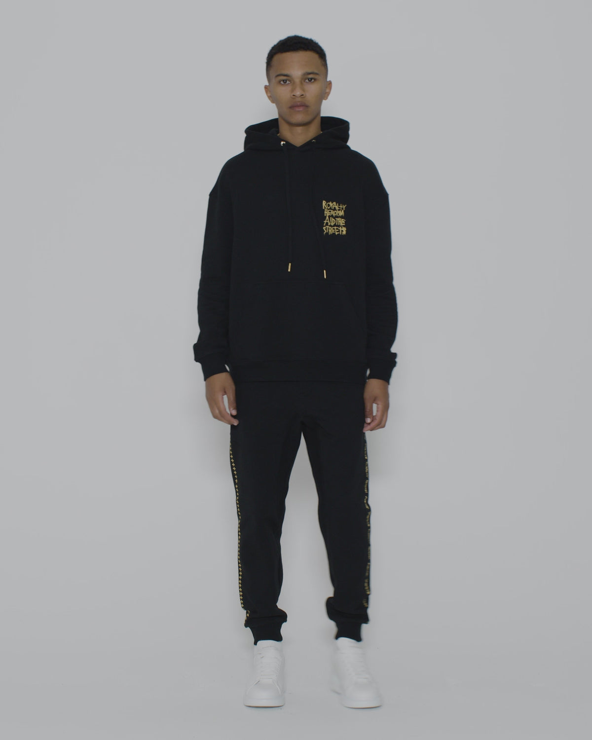 Mens Ksubi 23 Biggie Hoodie Jet Black Oversized Fleece - Black