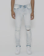 Mens Van Winkle 2 Tone Skinny Denim Jeans - Denim