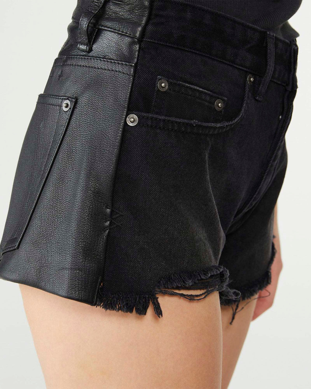 Womens Tongue N Cheek Short Throwblack Biker Regular Walkshorts - Black