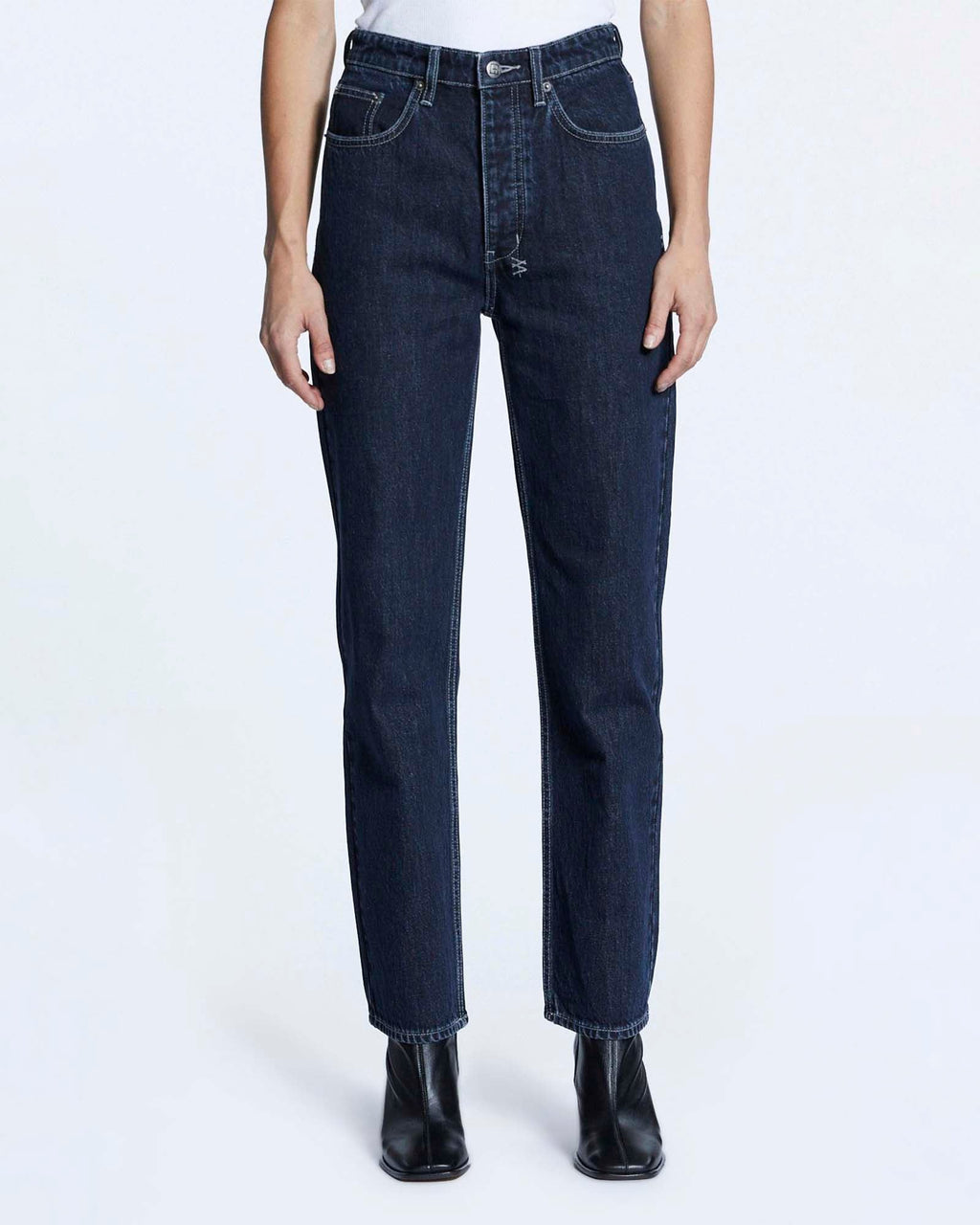 Womens Brooklyn Jean Obscura Straight Denim Jeans - Denim