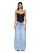 Womens Minx Bodysuit Black Fitted Fashion Tops - Black