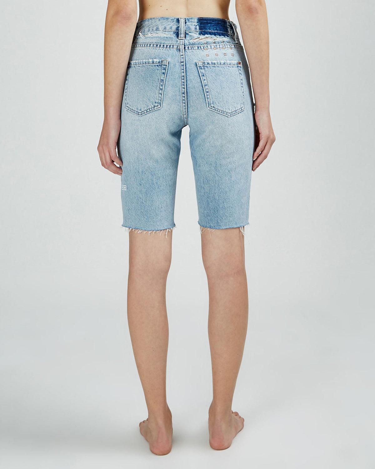 Womens App-laye Short Slash Slim Walkshorts - Denim