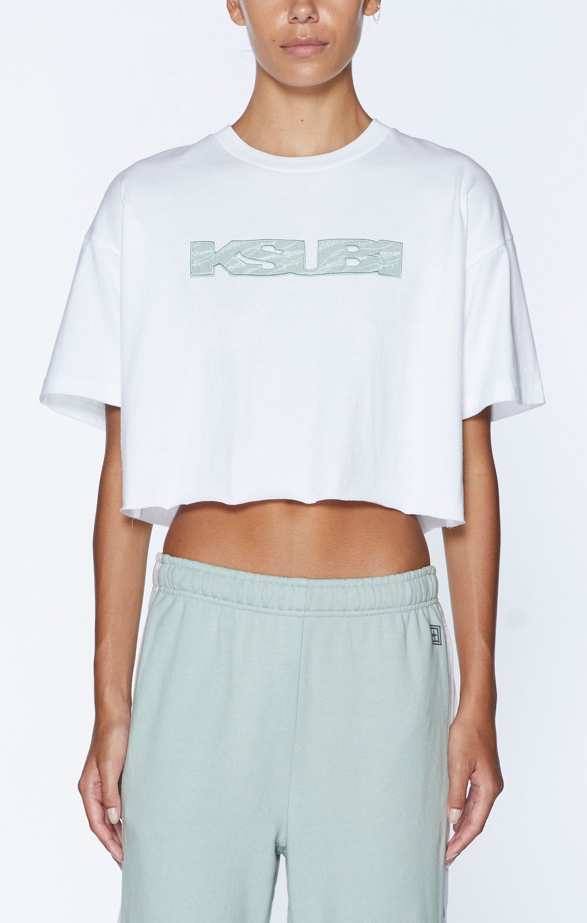 Womens Unchained Oh G Crop White Oversized Tees - White