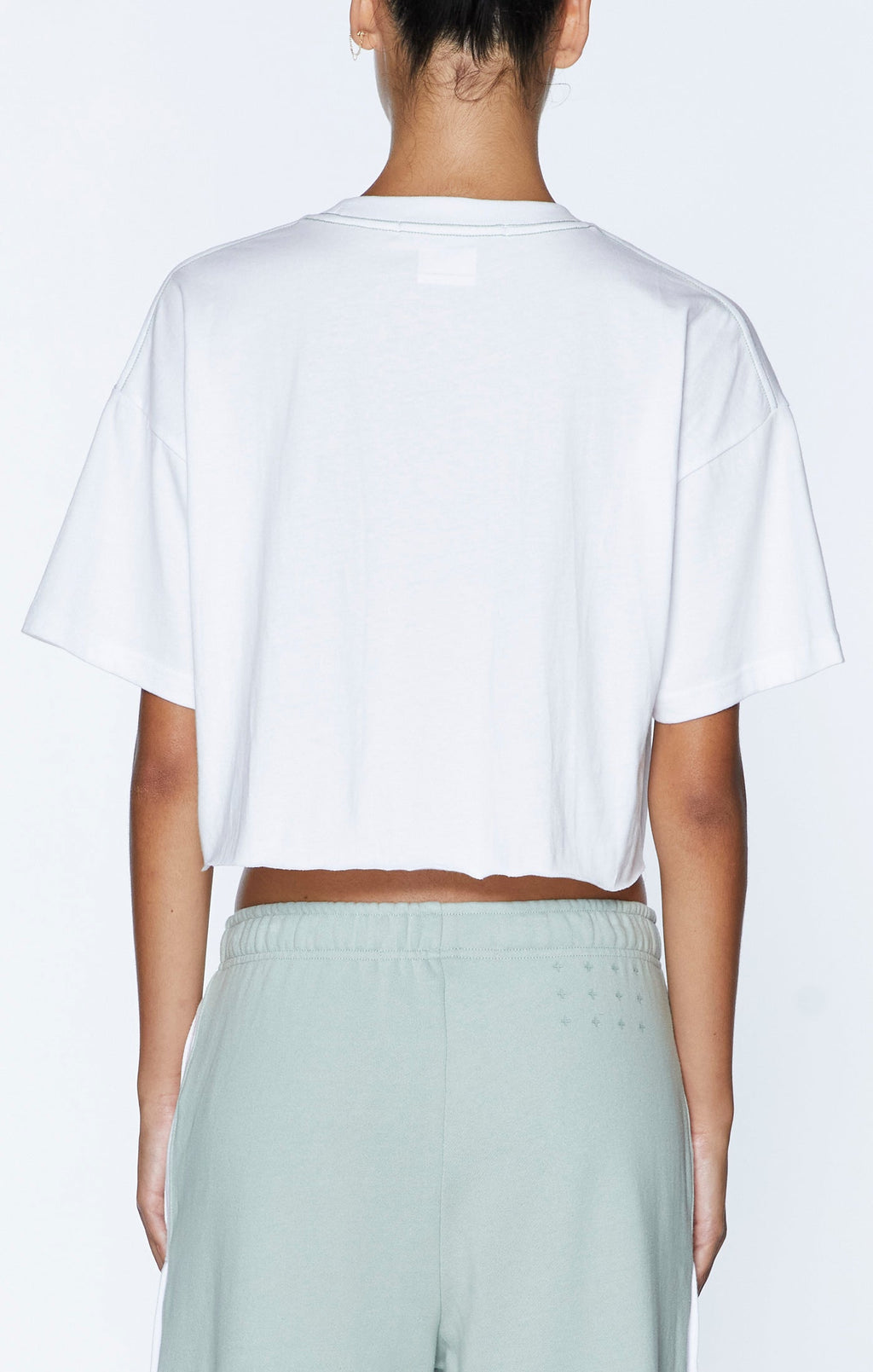 Womens Unchained Oh G Crop White Oversized Tees - White
