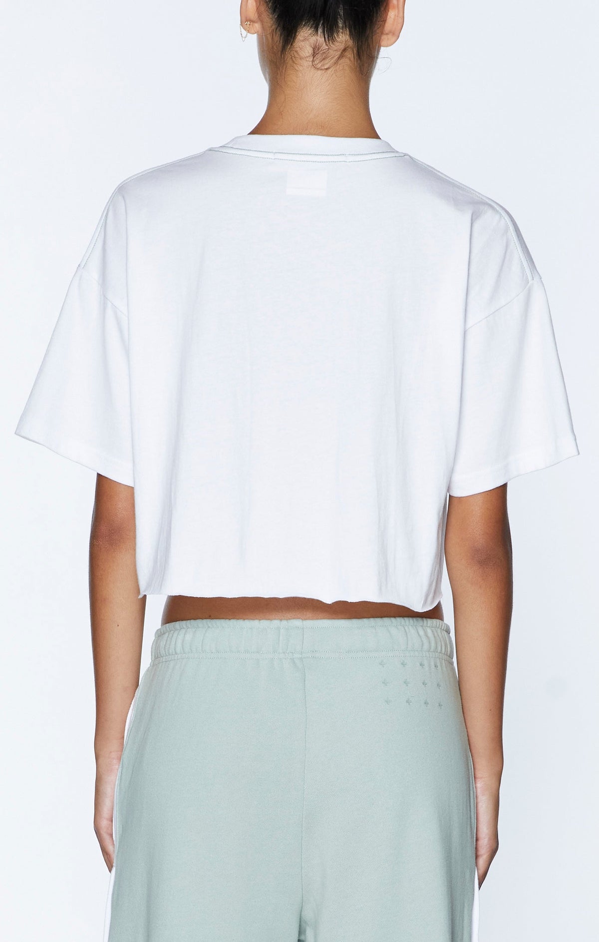 Womens Unchained Oh G Crop White Oversized Tees - White