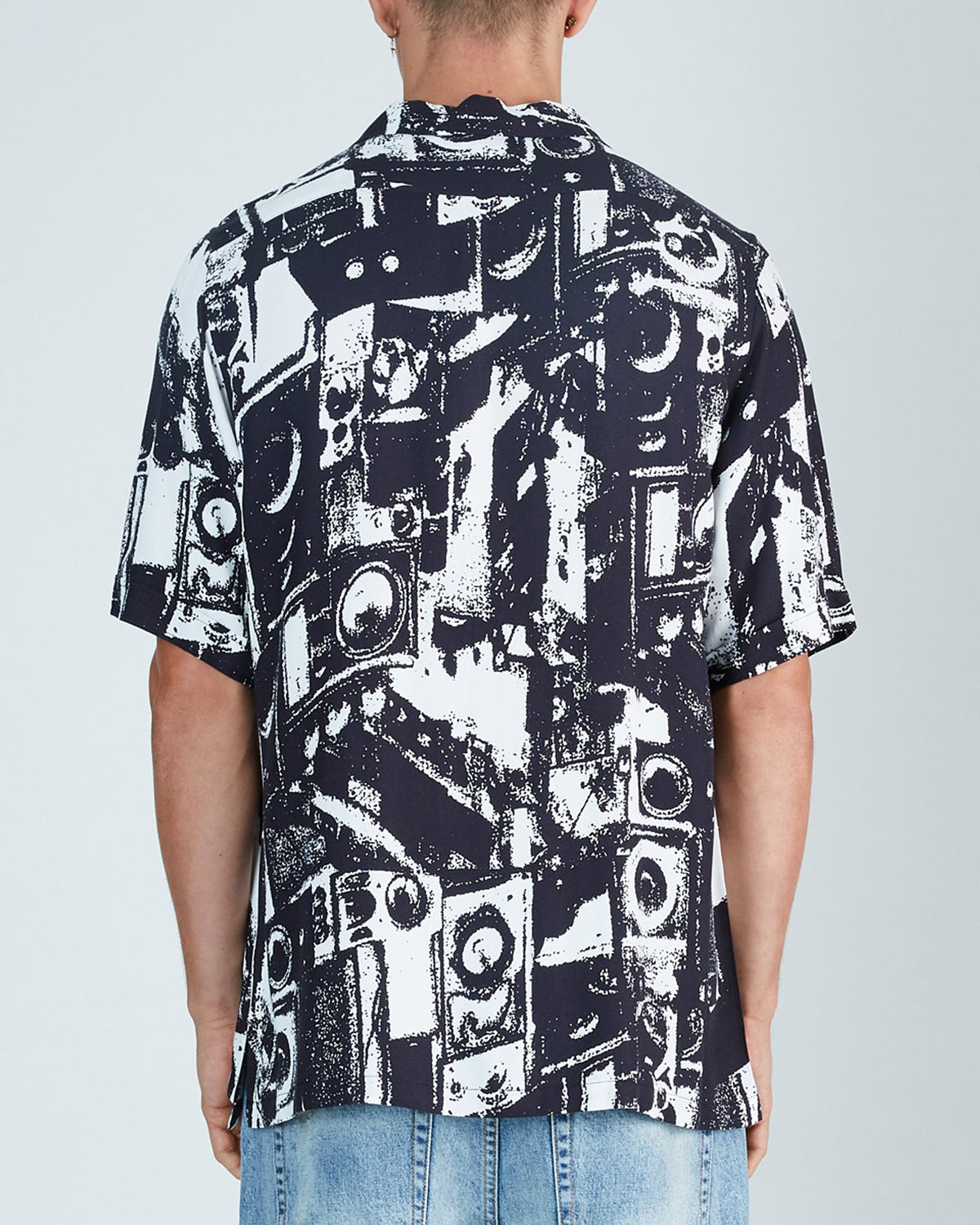 Mens Dub Machine Resort Ss Shirt Regular Shirts - Black