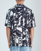 Mens Dub Machine Resort Ss Shirt Regular Shirts - Black