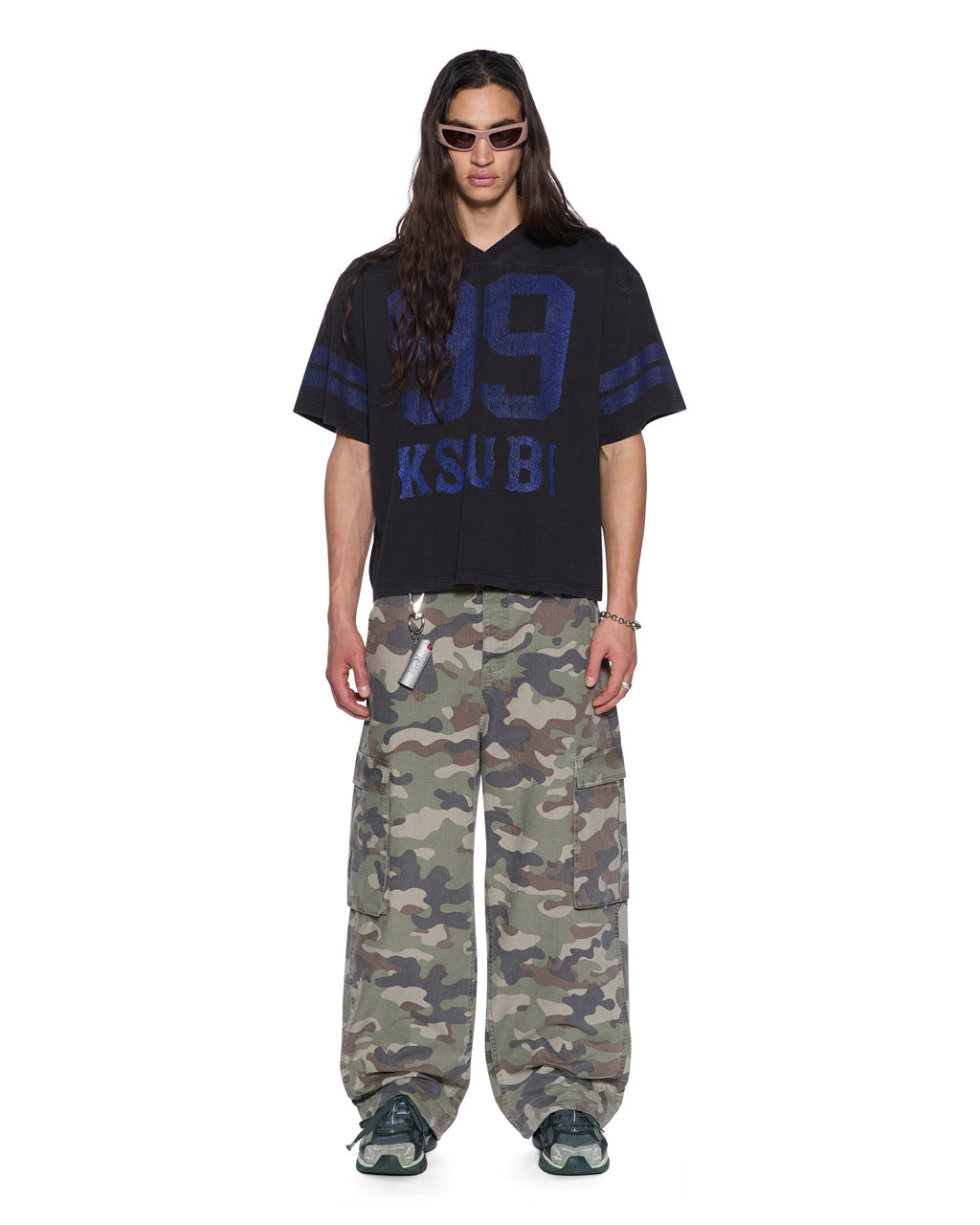 Mens Super 99 Ss Duke Tee Old Black Boxy Tees - Grey