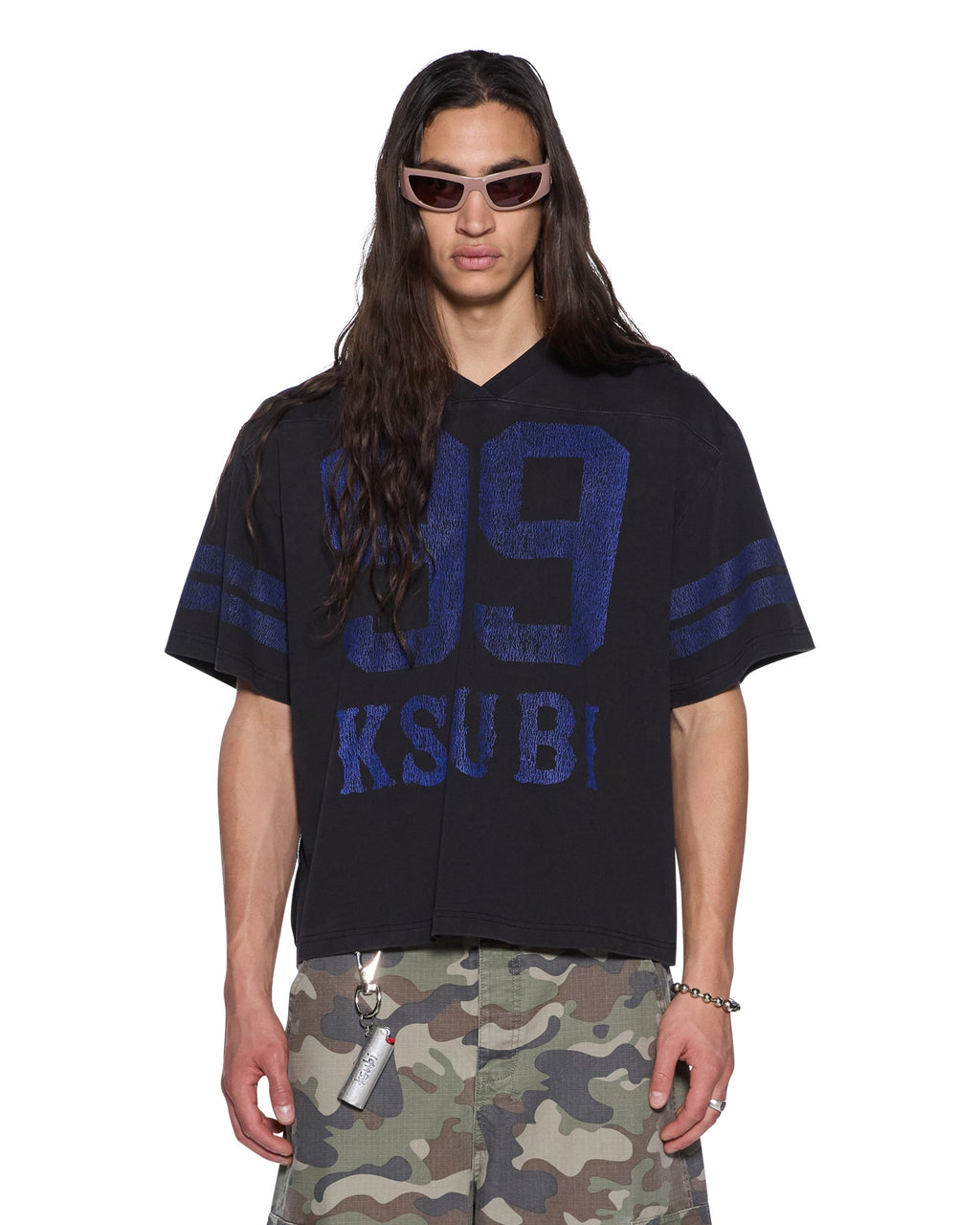 Mens Super 99 Ss Duke Tee Old Black Boxy Tees - Grey
