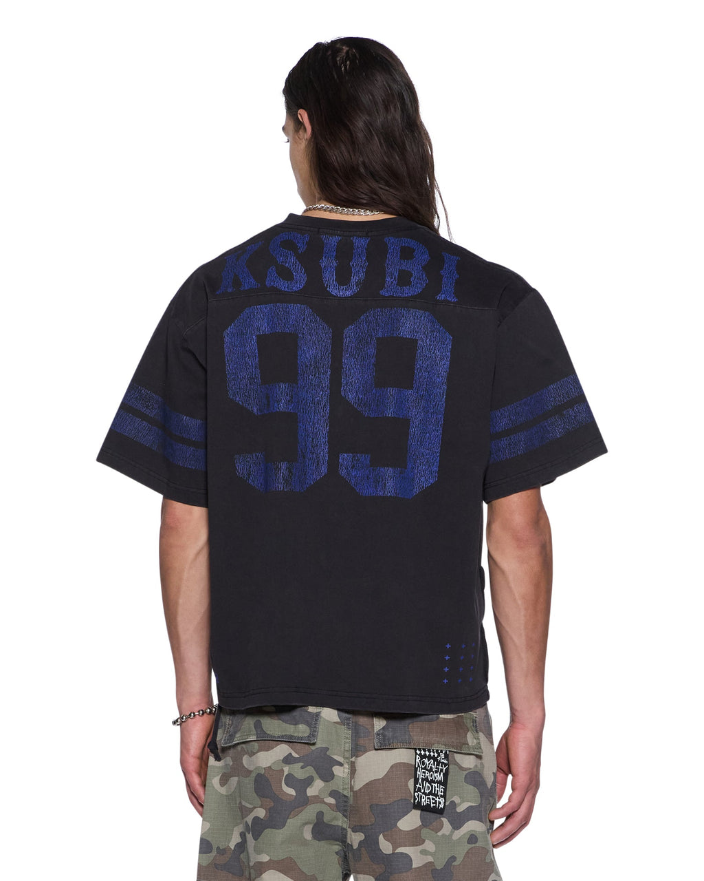 Mens Super 99 Ss Duke Tee Old Black Boxy Tees - Grey