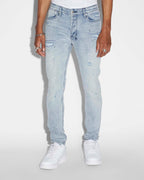 Mens Van Winkle Skribed Blu Skinny Denim Jeans - Denim